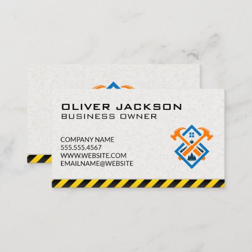 Construction  Hammers Home Logo Business Card