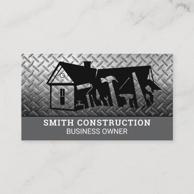 Construction | Hand Tools | Steel Business Card (Front)