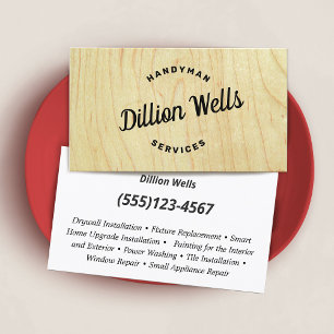 Construction Handyman Carpenter  Business Card