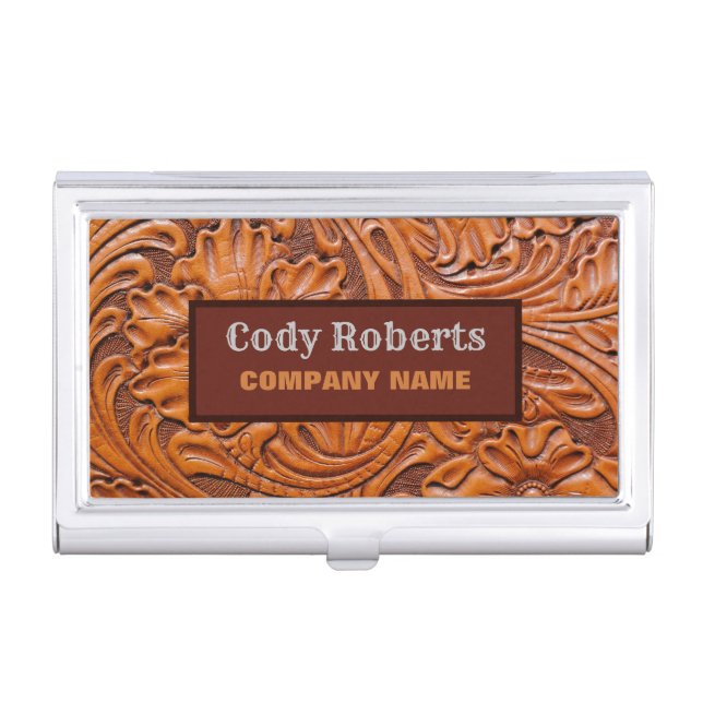 Construction Handyman Cowboy Country Western  Business Card Case (Front)