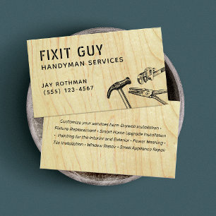 Construction Handyman Tools, Home Improvement  Business Card