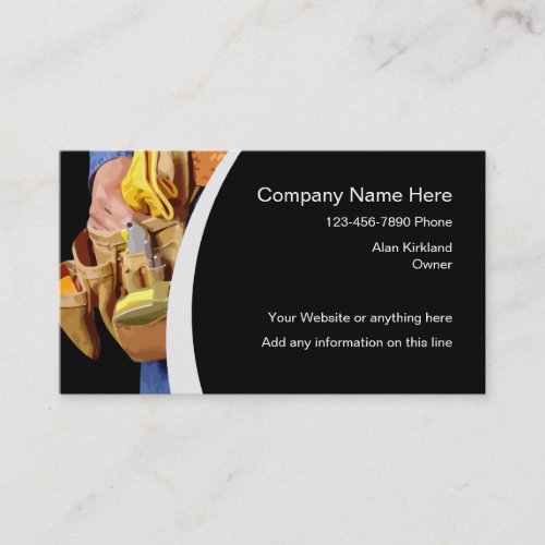 Construction Handymen Design Business Card