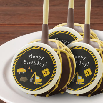 Construction Happy Birthday With Age Boy Cake Pops by SweetBelleDesigns at Zazzle