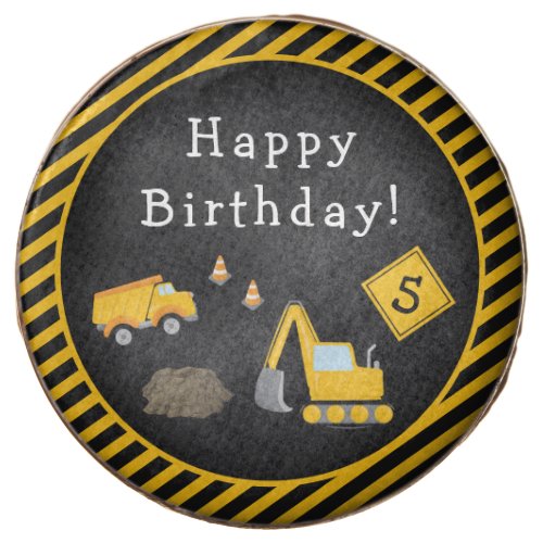 Construction Happy Birthday with Age Boy Chocolate Covered Oreo