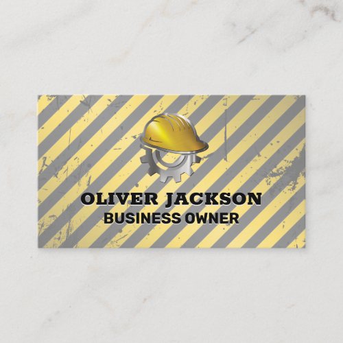 Construction Hard Hat | Builder Engineer Business Card