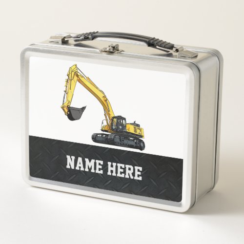 Construction Heavy Equipment Name Cool Excavator Metal Lunch Box