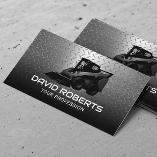 Customizable Construction Heavy Equipment Skid Steer Operator Business Card
