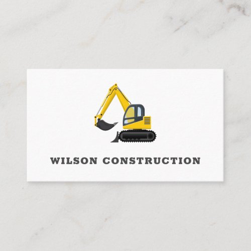 Construction Heavy Machinery Backhoe Business Card