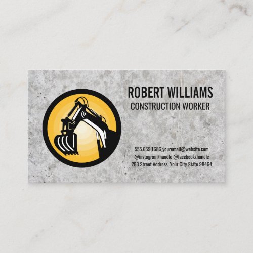 Construction  Heavy Machinery  Concrete Appointment Card