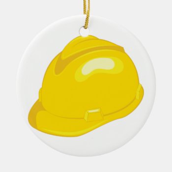 Construction Helmet Ceramic Ornament by Windmilldesigns at Zazzle