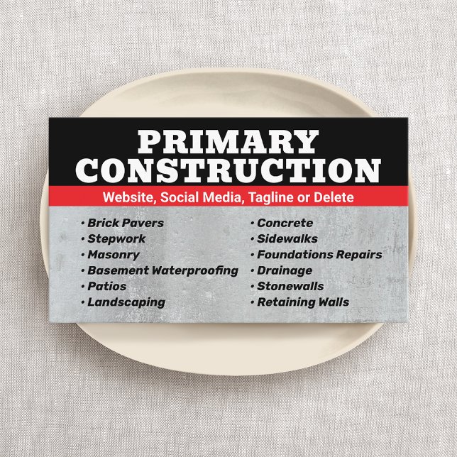 Construction Home Improvement Business Card (Creator Uploaded)