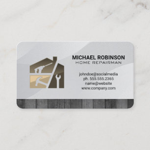Construction Home Renovation Engineer Business Card