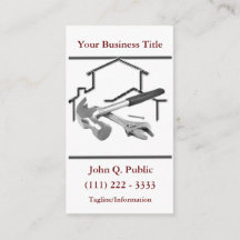 Construction Home Repair Business Card
