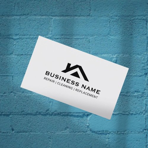 Construction House Roof Logo Real Estate Business Card