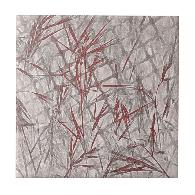 Construction in Rust and Gray Ceramic Tile (Front)