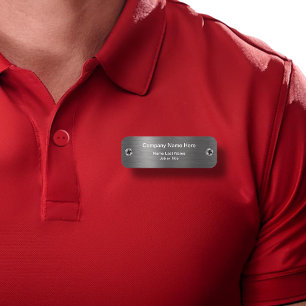 Construction Industrial Look Name Tag