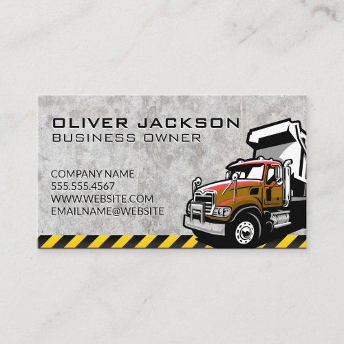 Construction  Industrial Work Truck Business Card
