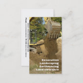 Construction industries excavator business card (Front/Back)