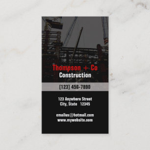 Construction Industry Business Card
