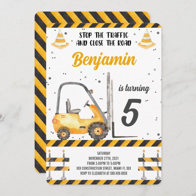 Construction Invitation (Front/Back)