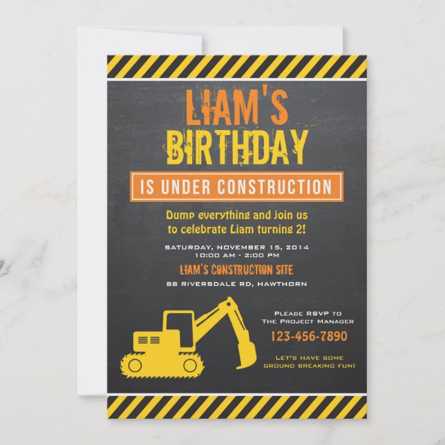 Construction Invitation / Construction Invite (Front)