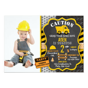 construction invitations zazzle