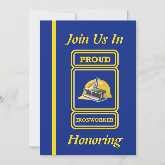 Construction Ironworker Retirement Invitation (Front)