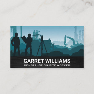 Construction Job Site Business Card