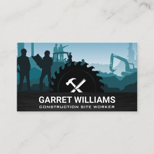 Construction Job Site  Hardware Building Tools Business Card