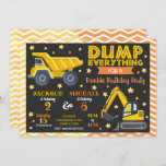 Construction Joint Birthday Invitation Siblings<br><div class="desc">All designs are © Happy Panda Print</div>