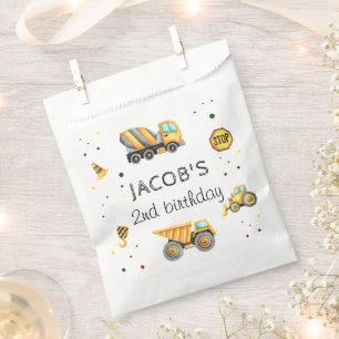 Construction Kids Any Age Birthday Party Favor Bag