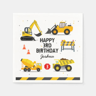 Construction Kids Any Age Birthday Party Napkins