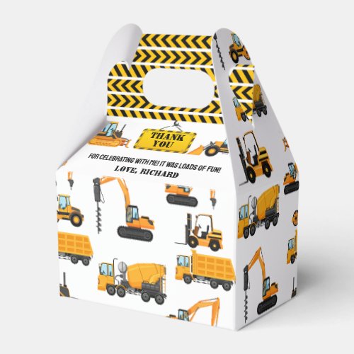 Construction Kids Birthday Party  Favor Boxes