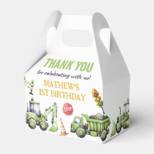 Construction Kids Birthday Party Favor Boxes
