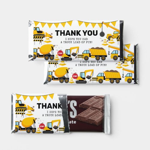 Construction Kids Birthday Party Hershey Bar Favor