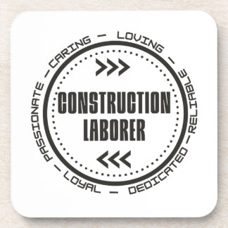 Construction Labourer Beverage Coaster