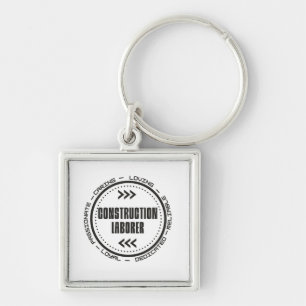 Construction Labourer Keychain