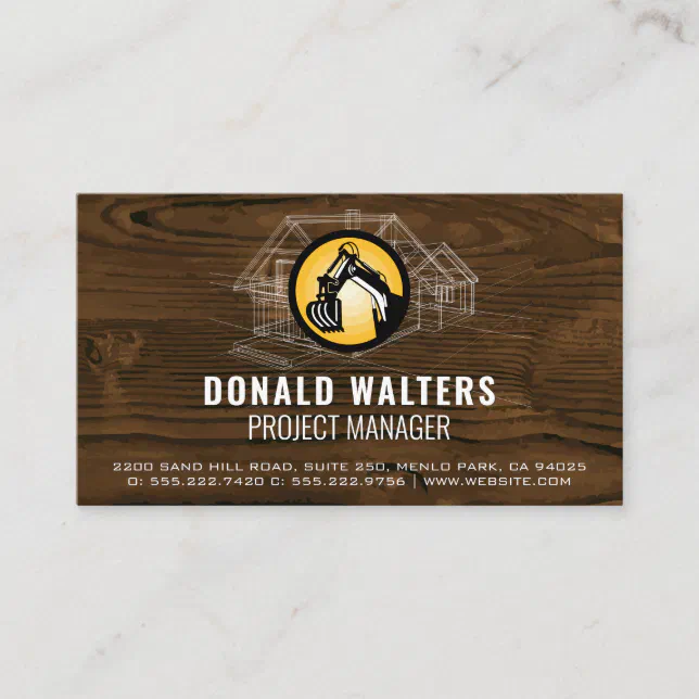 Construction Logo | Blueprints Business Card | Zazzle
