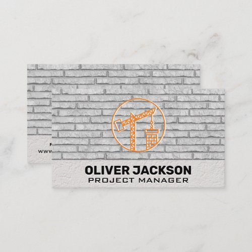Construction Logo  Brick Wall  Business Card