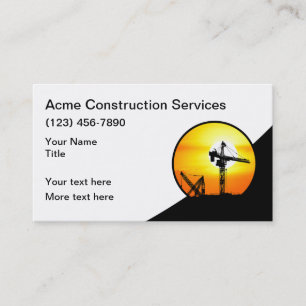Construction Logo Business Cards