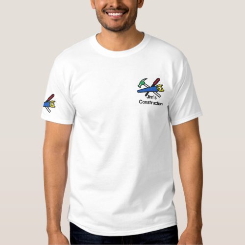 Construction Logo Embroidered T_Shirt