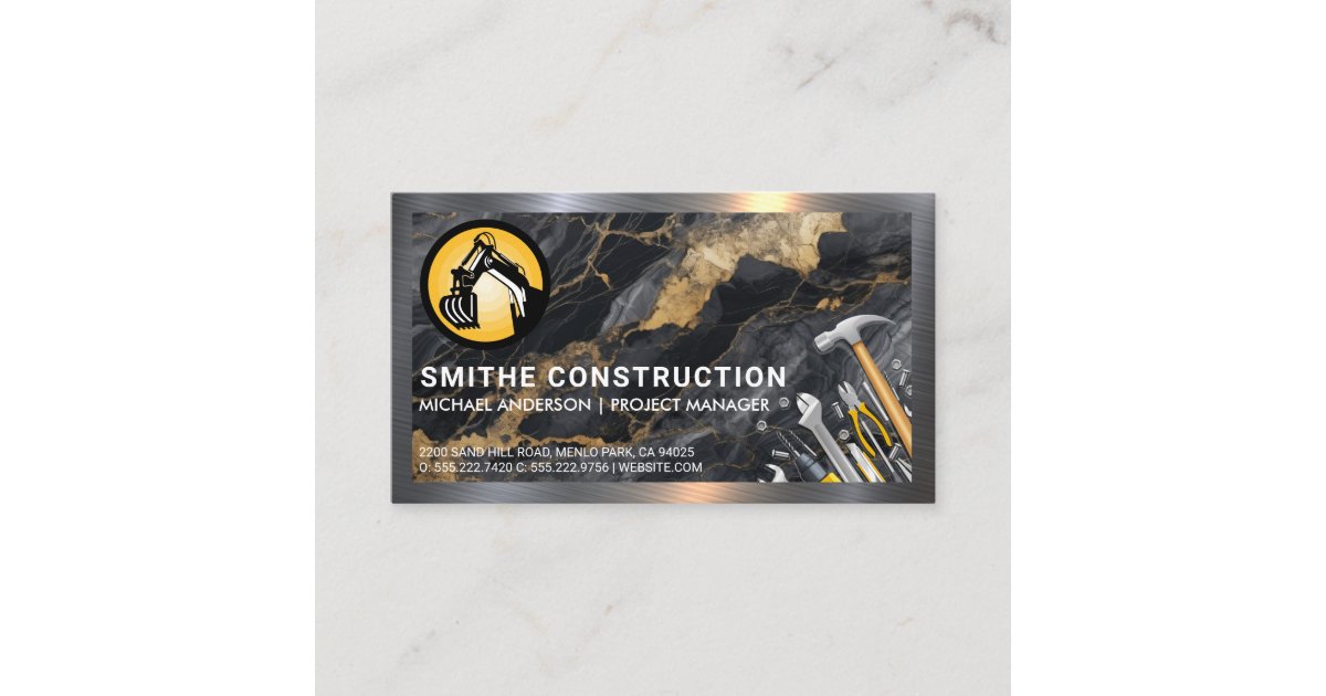 Construction Logo | Hand Tools | Real Estate Business Card | Zazzle