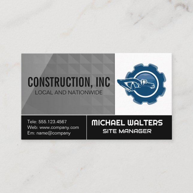 Construction Logo | Property Developer Business Ca Card (Front)