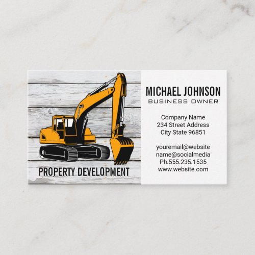 Construction Machinery  Bulldozer Business Card