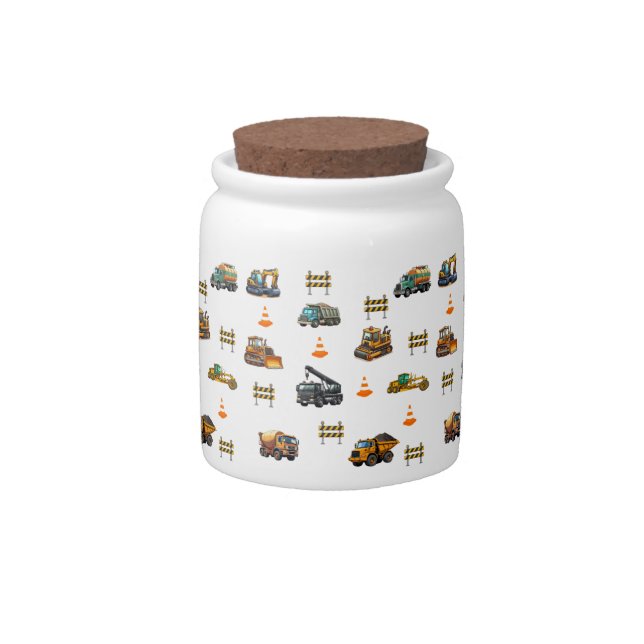 Construction machinery  candy jar (Front)