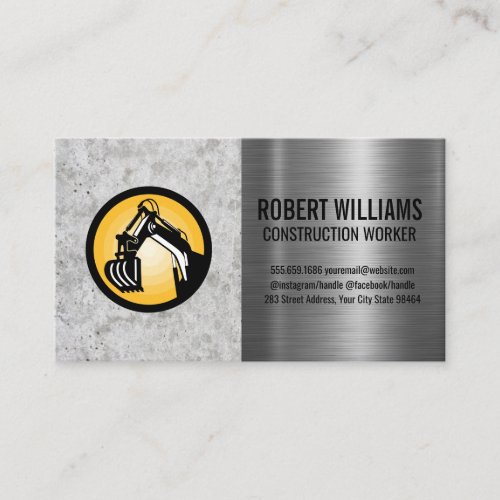 Construction Machinery  Concrete Steel Metal Appointment Card