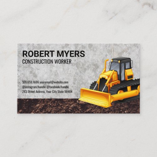 Construction Machinery  Earth Mover Appointment Card