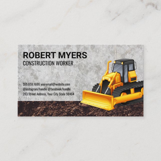 Construction Machinery | Earth Mover Appointment Card (Front)