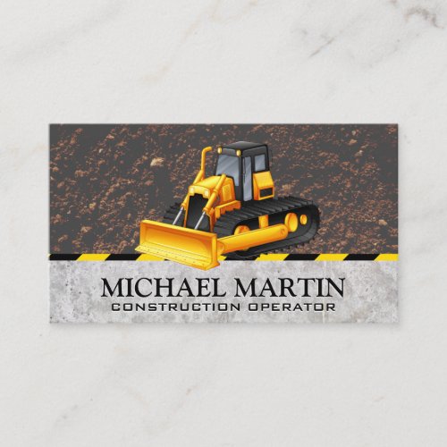 Construction Machinery  Excavator Business Card