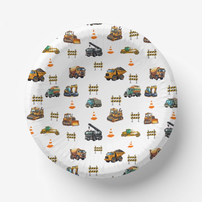Construction machinery  paper bowls (Front)